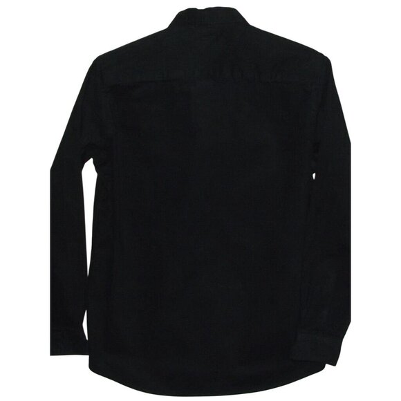 H&M Shirt Mens Size Small Regular Fit Black Corduroy Button Down Collar - Picture 2 of 11